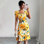 Women's Retro Trim Dress