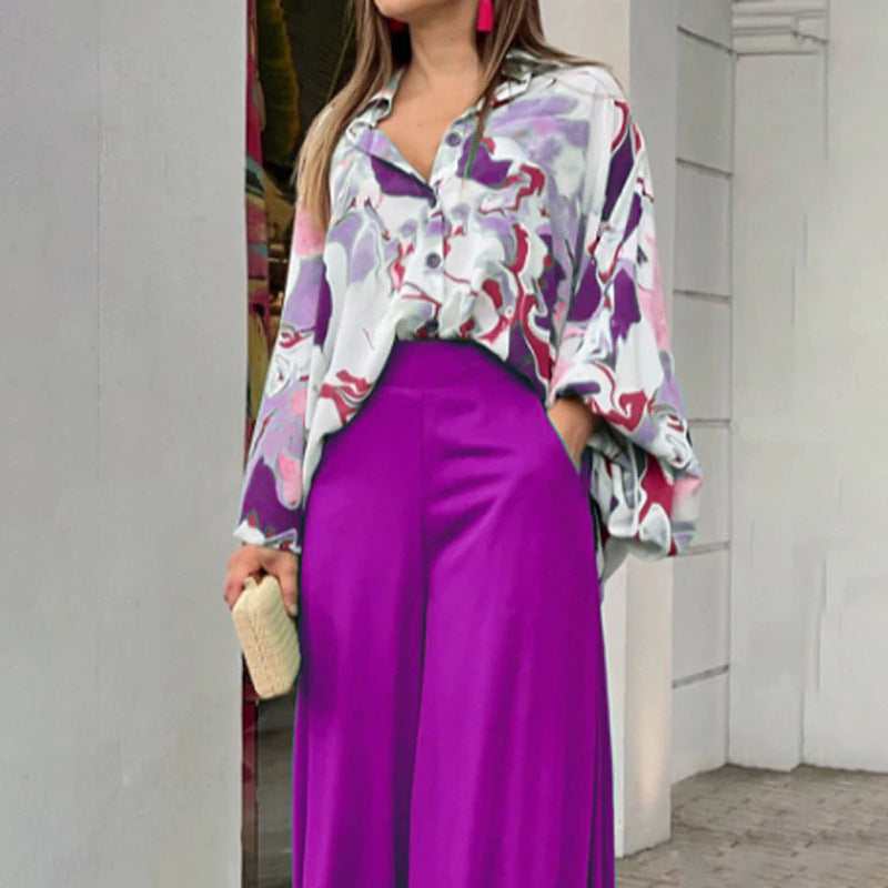 Women's Floral Two Piece Suit