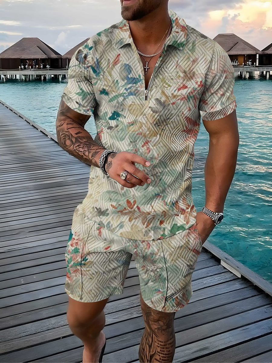 Men's Tropical Two Piece Set