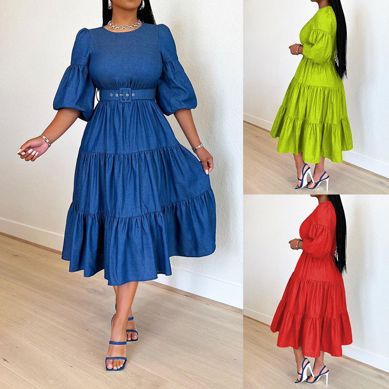 Women's Swing Mid-Sleeve Dress