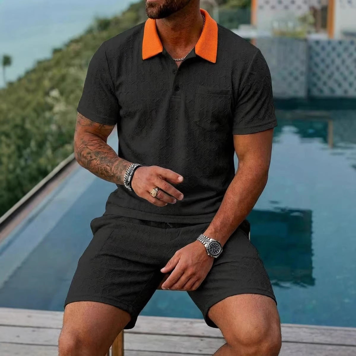 Men's Smart Casual Two Piece Set
