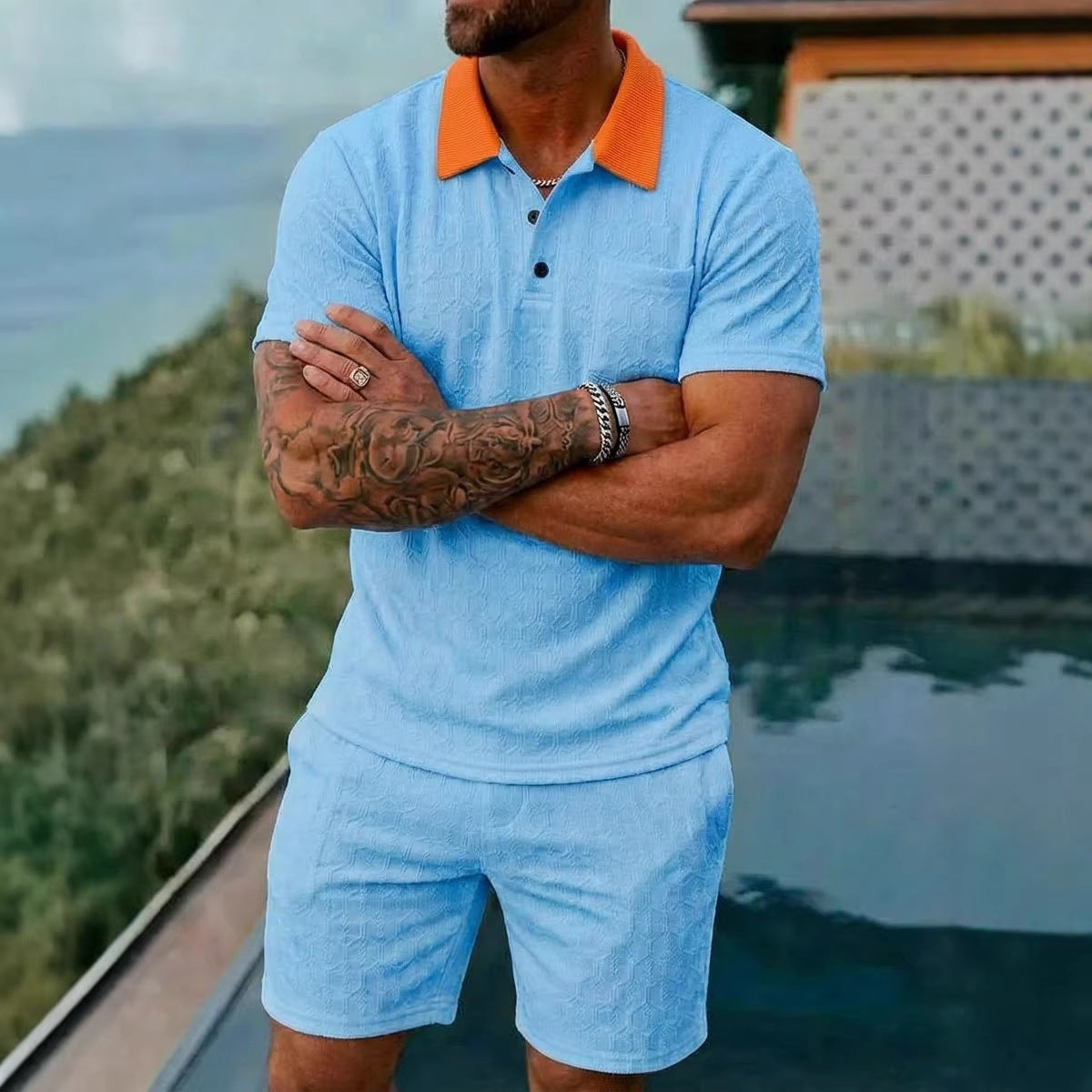 Men's Smart Casual Two Piece Set