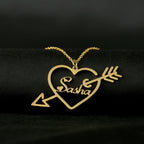Arrow Through Heart Customized Necklace