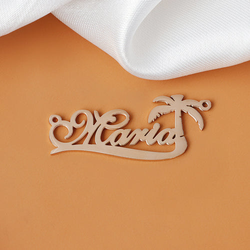 Coconut Tree Personalized Necklace