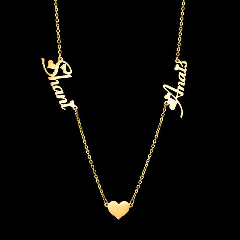 Customized Name Heart Necklace