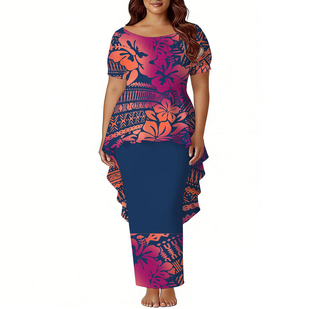 Tropical Island Two Piece Mermaid Dress