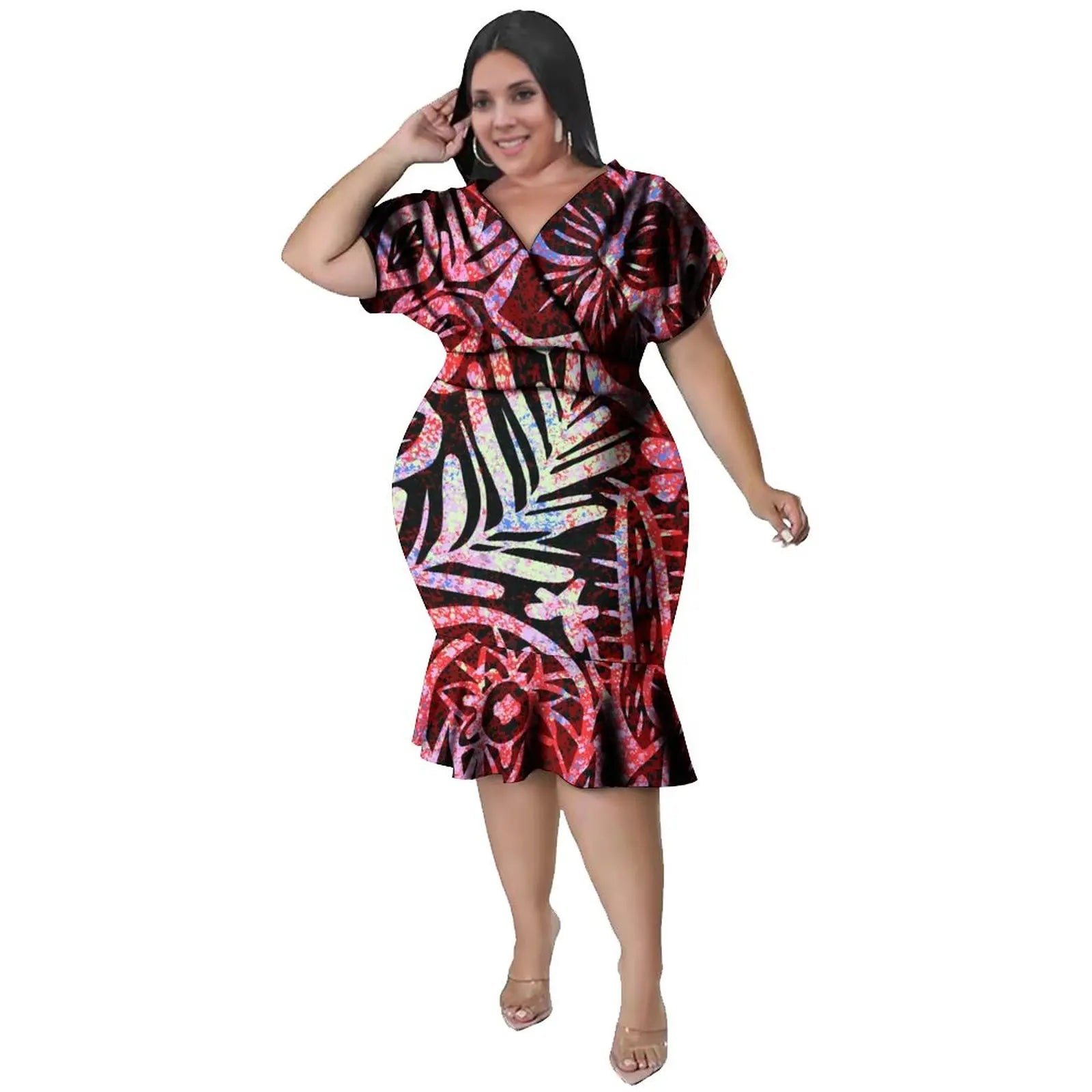 Pacific Island Curvy Plus Size Dress