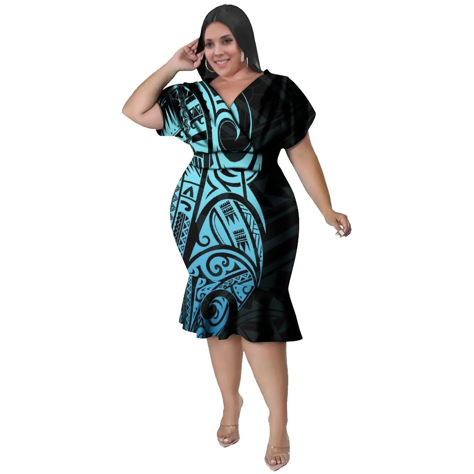 Pacific Island Curvy Plus Size Dress