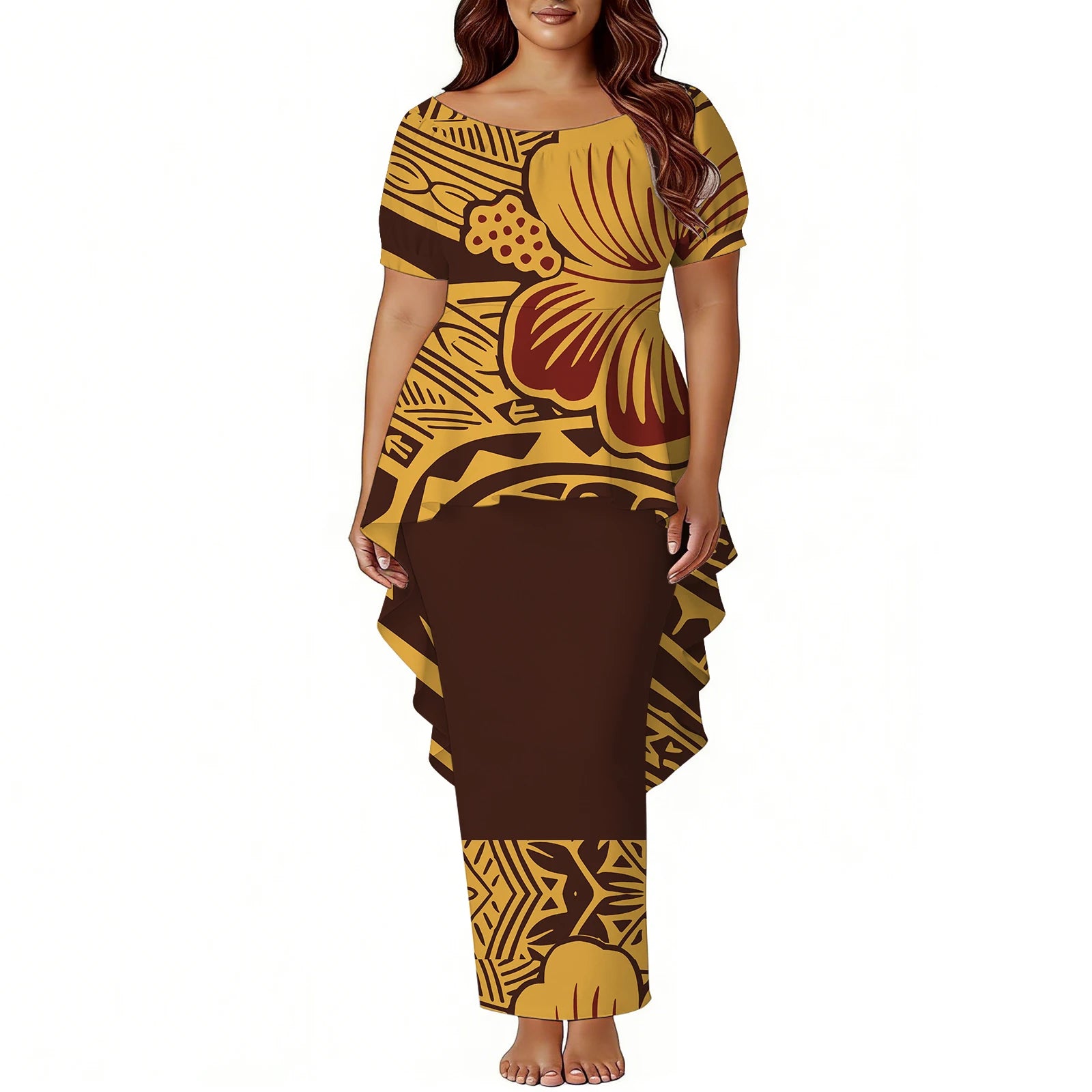 Tropical Island Two Piece Mermaid Dress