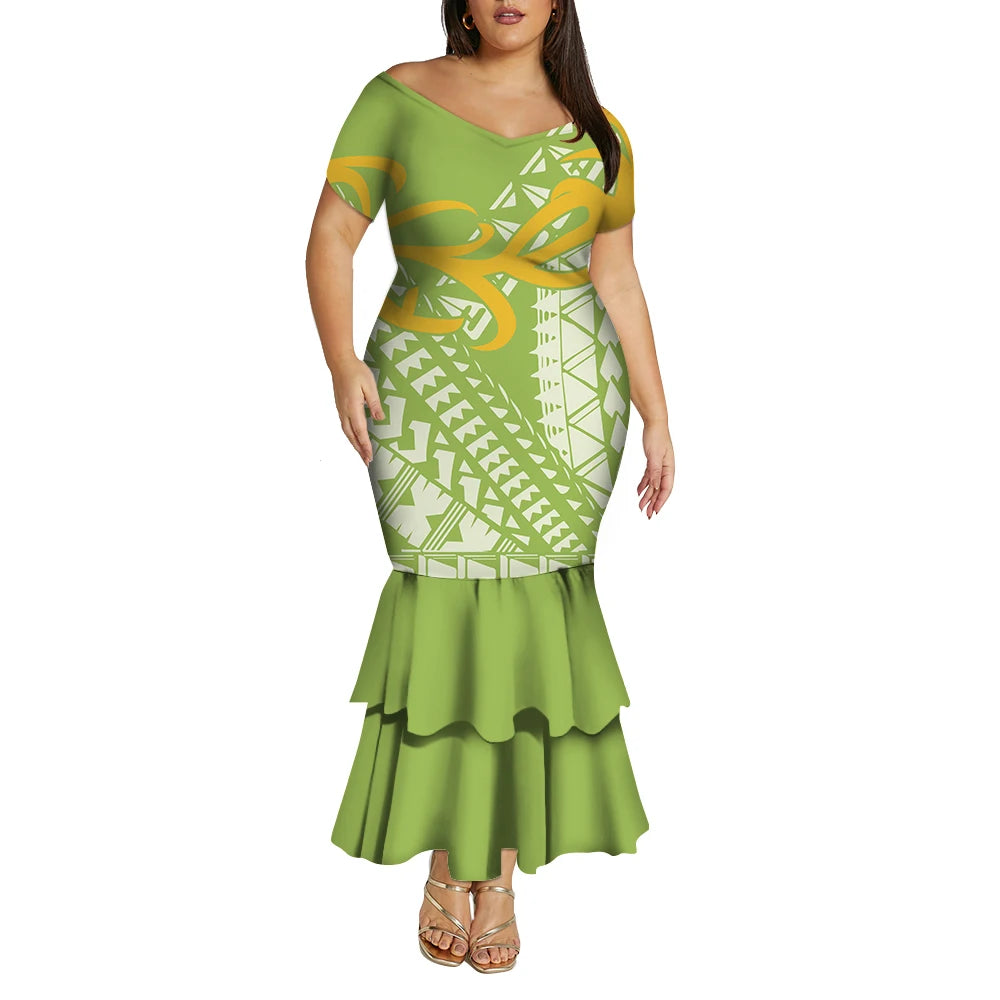 Tropical Island Curvy Mermaid Dress