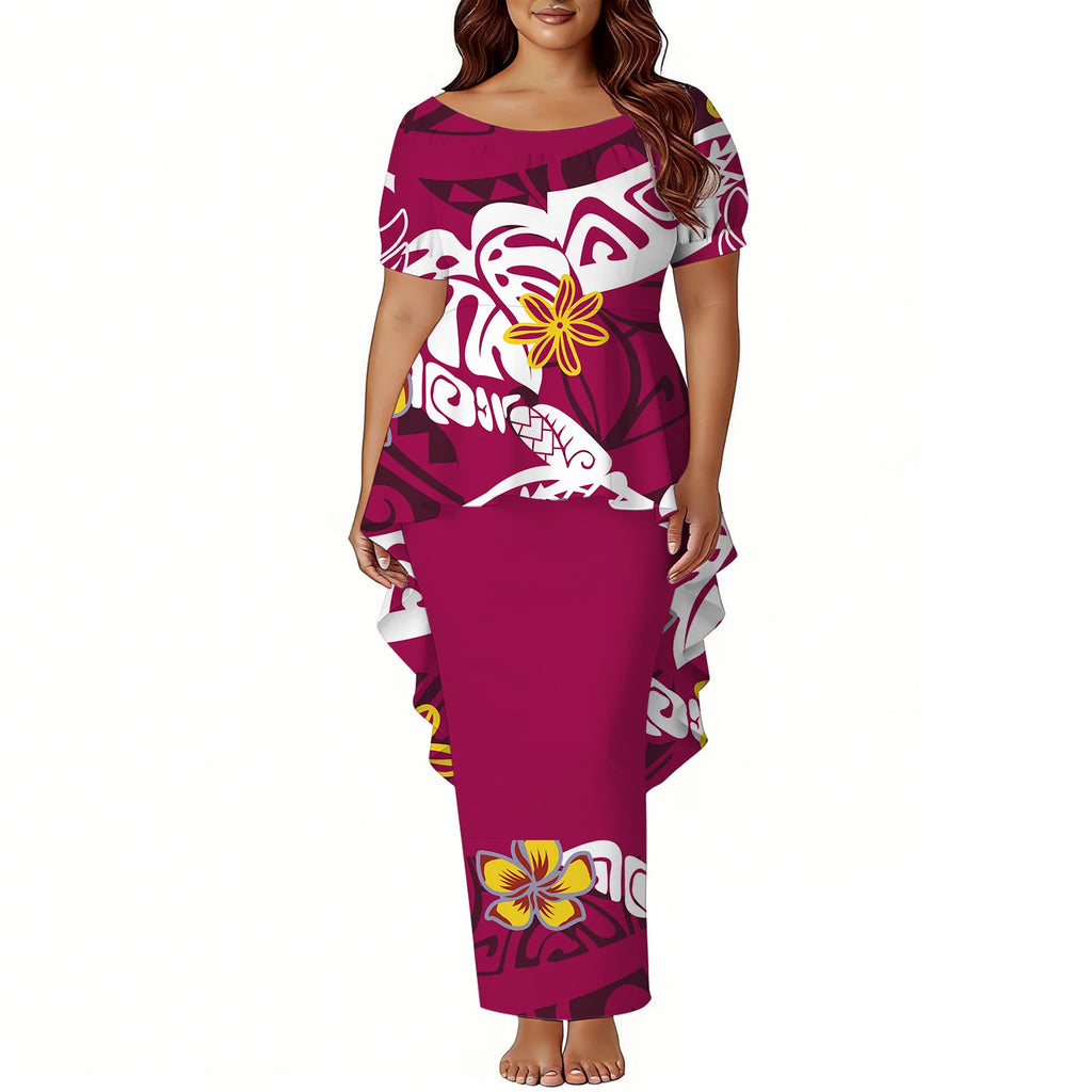 Tropical Island Two Piece Mermaid Dress