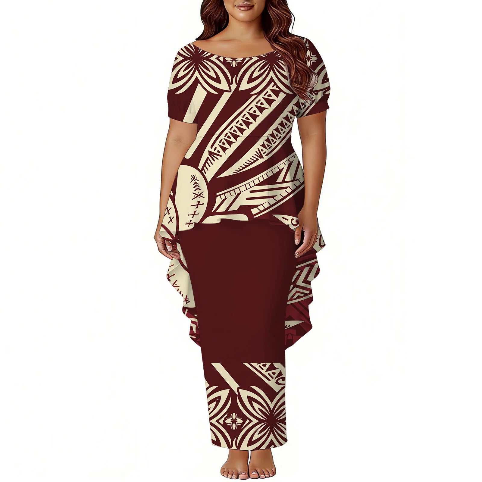 Tropical Island Two Piece Mermaid Dress