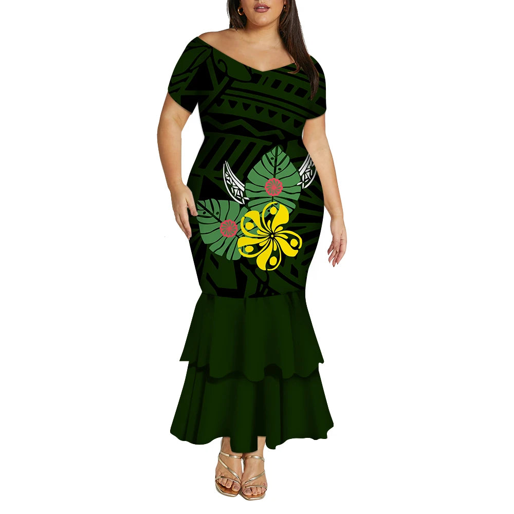 Tropical Island Curvy Mermaid Dress