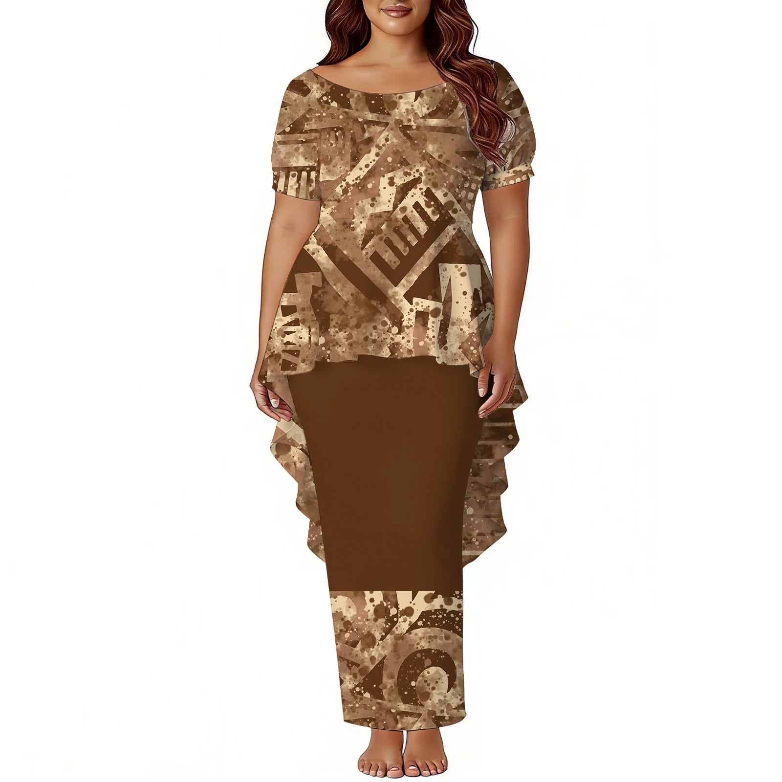 Tropical Island Two Piece Mermaid Dress