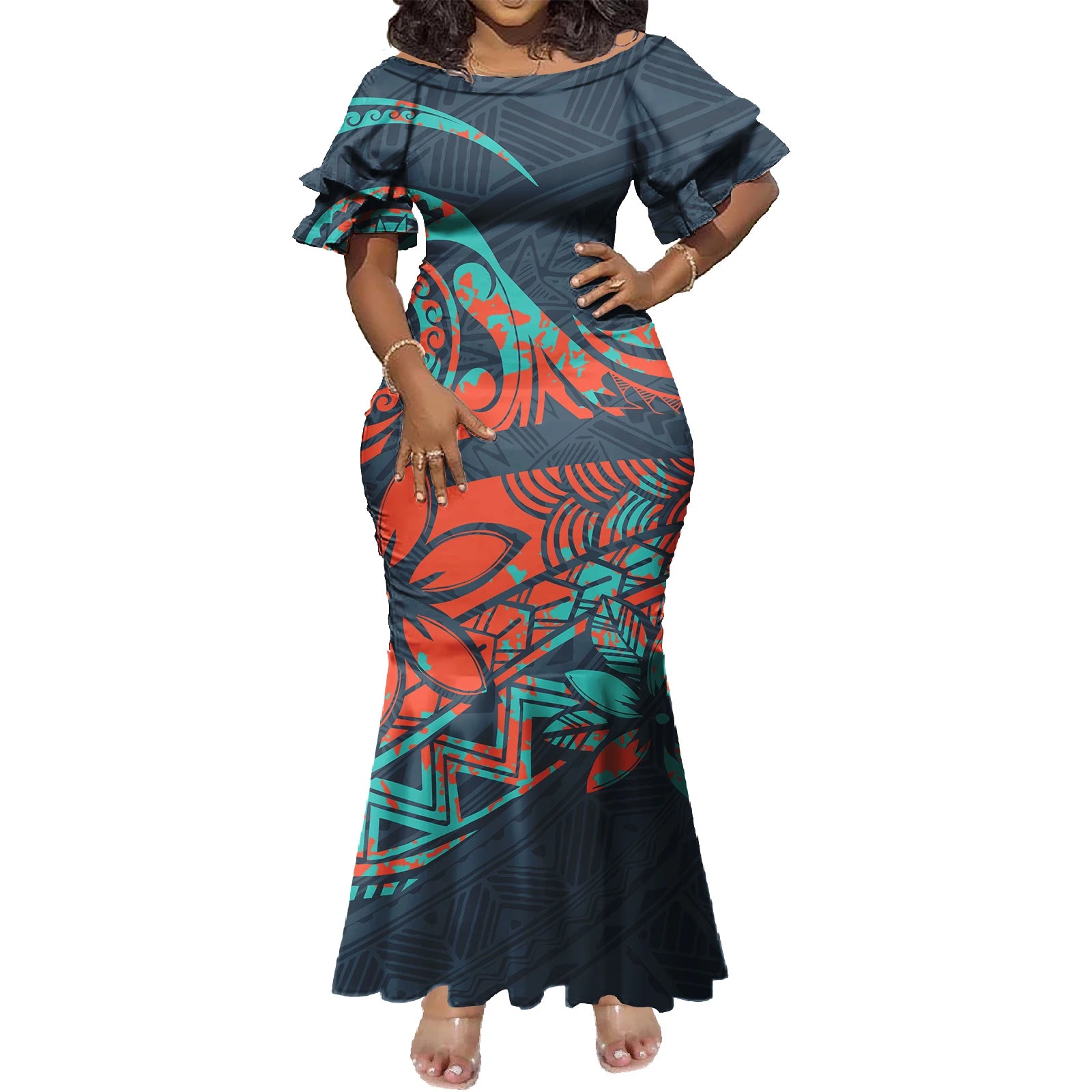 Tropical Island Curvy Mermaid Dress