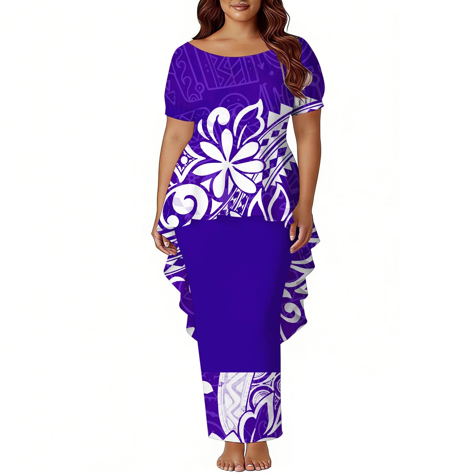 Tropical Island Two Piece Mermaid Dress