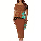 Tropical Island Two Piece Mermaid Dress