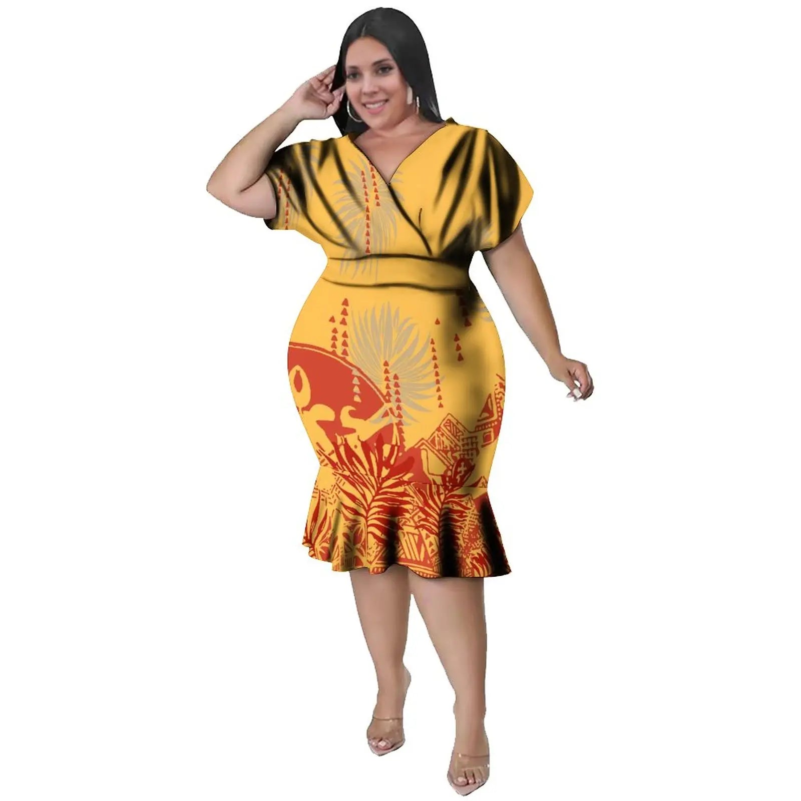 Pacific Island Curvy Plus Size Dress