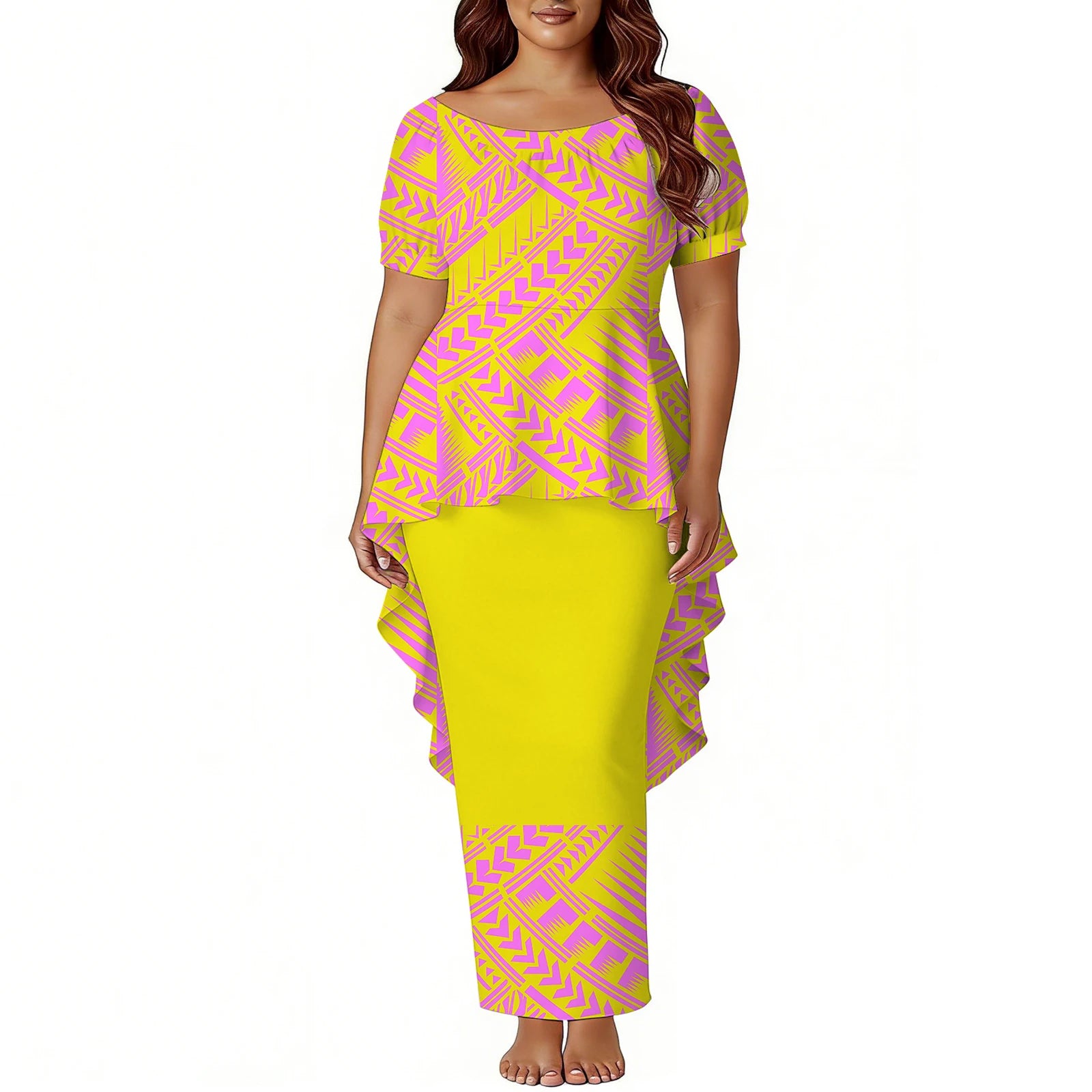 Tropical Island Two Piece Mermaid Dress