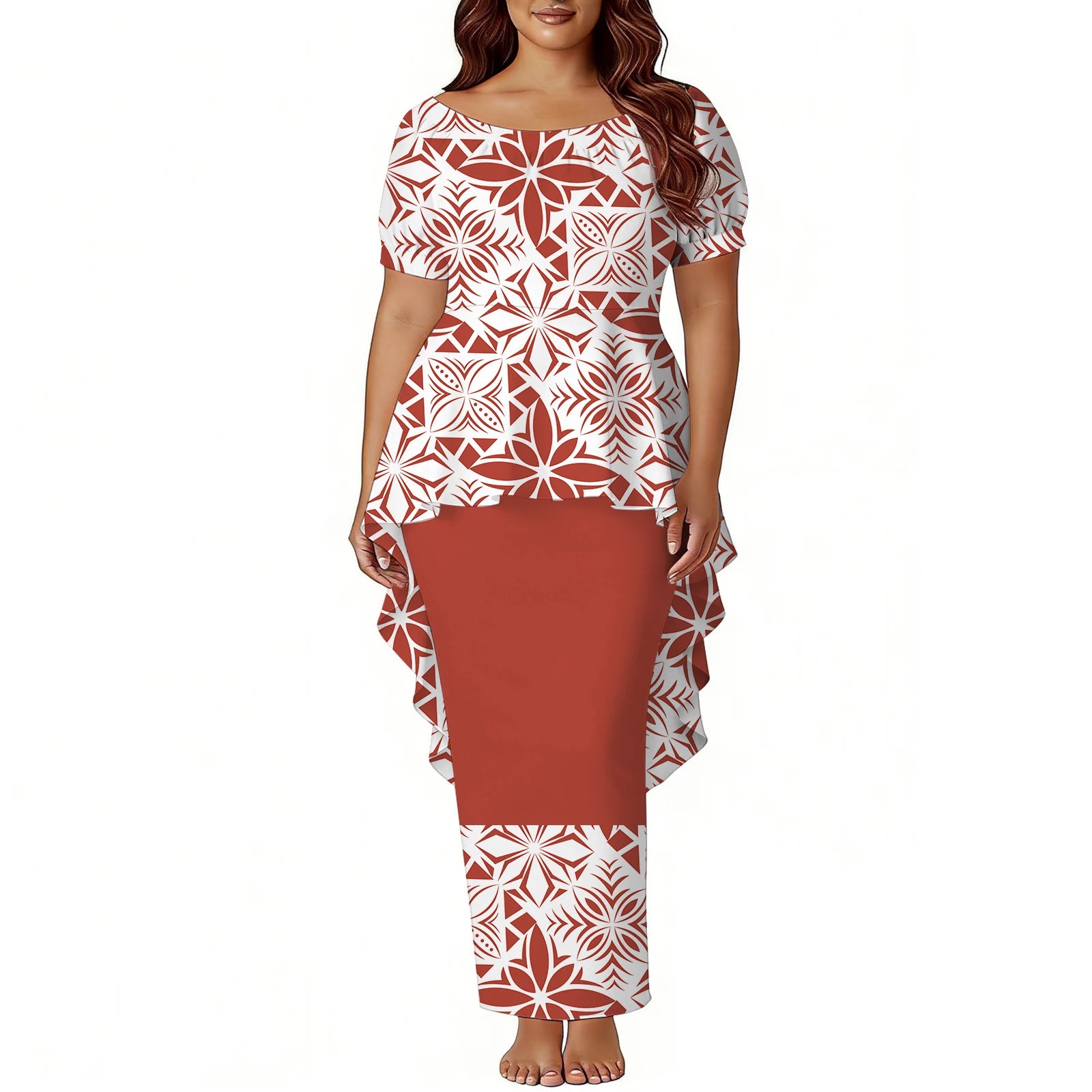 Tropical Island Two Piece Mermaid Dress
