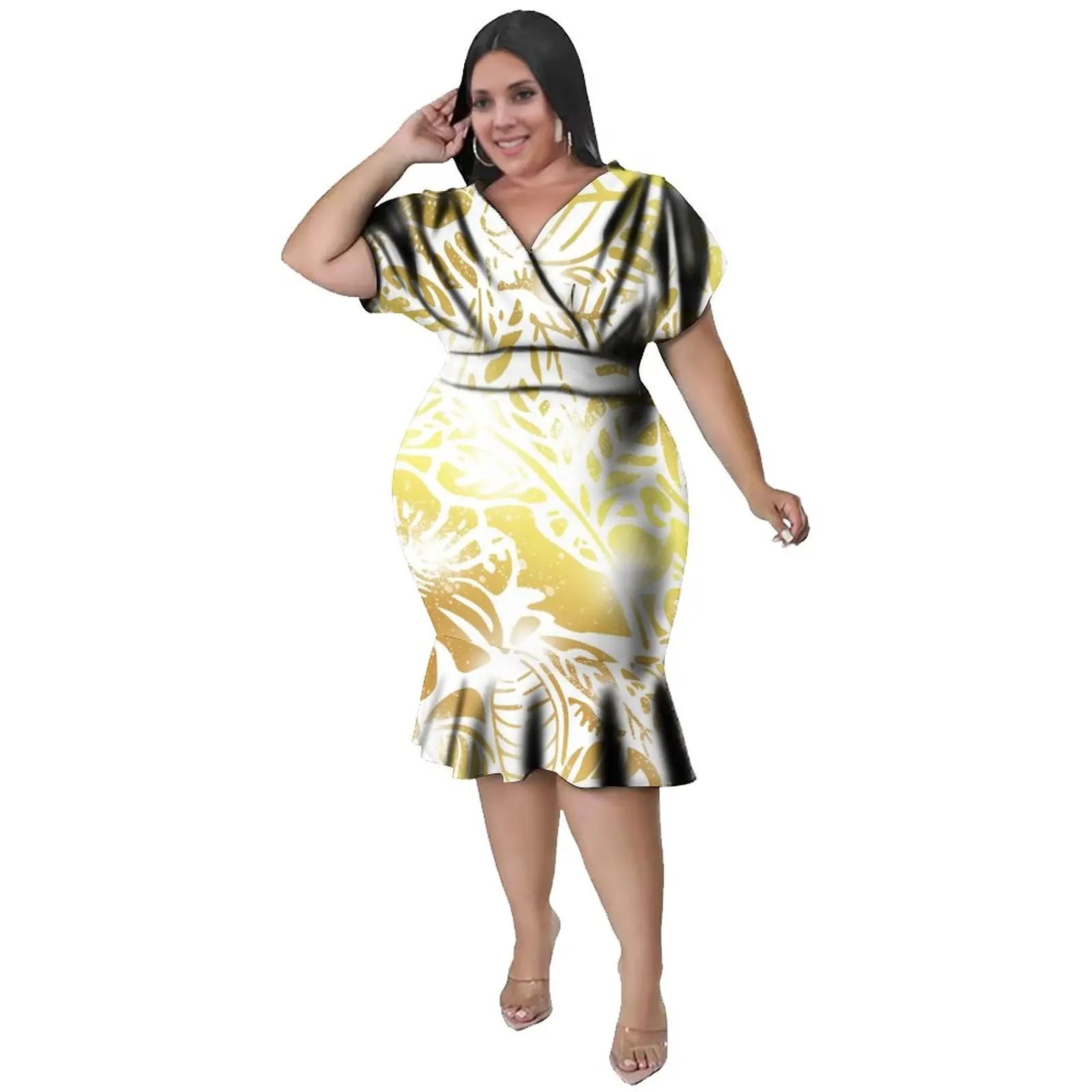 Pacific Island Curvy Plus Size Dress