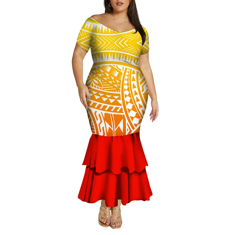 Tropical Island Curvy Mermaid Dress