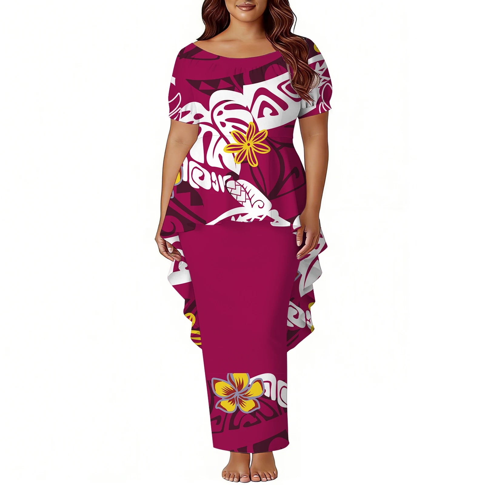 Tropical Island Two Piece Mermaid Dress