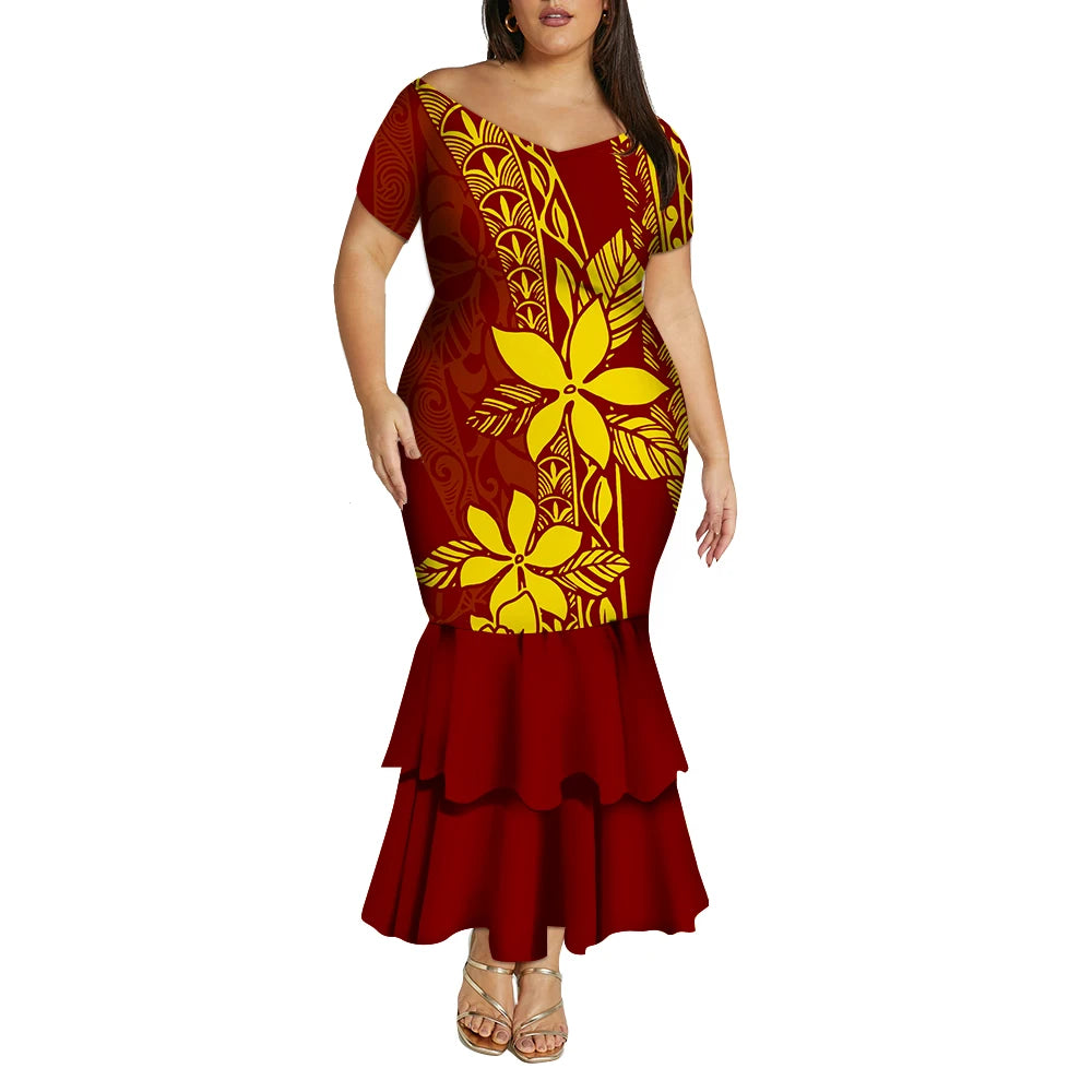 Tropical Island Curvy Mermaid Dress