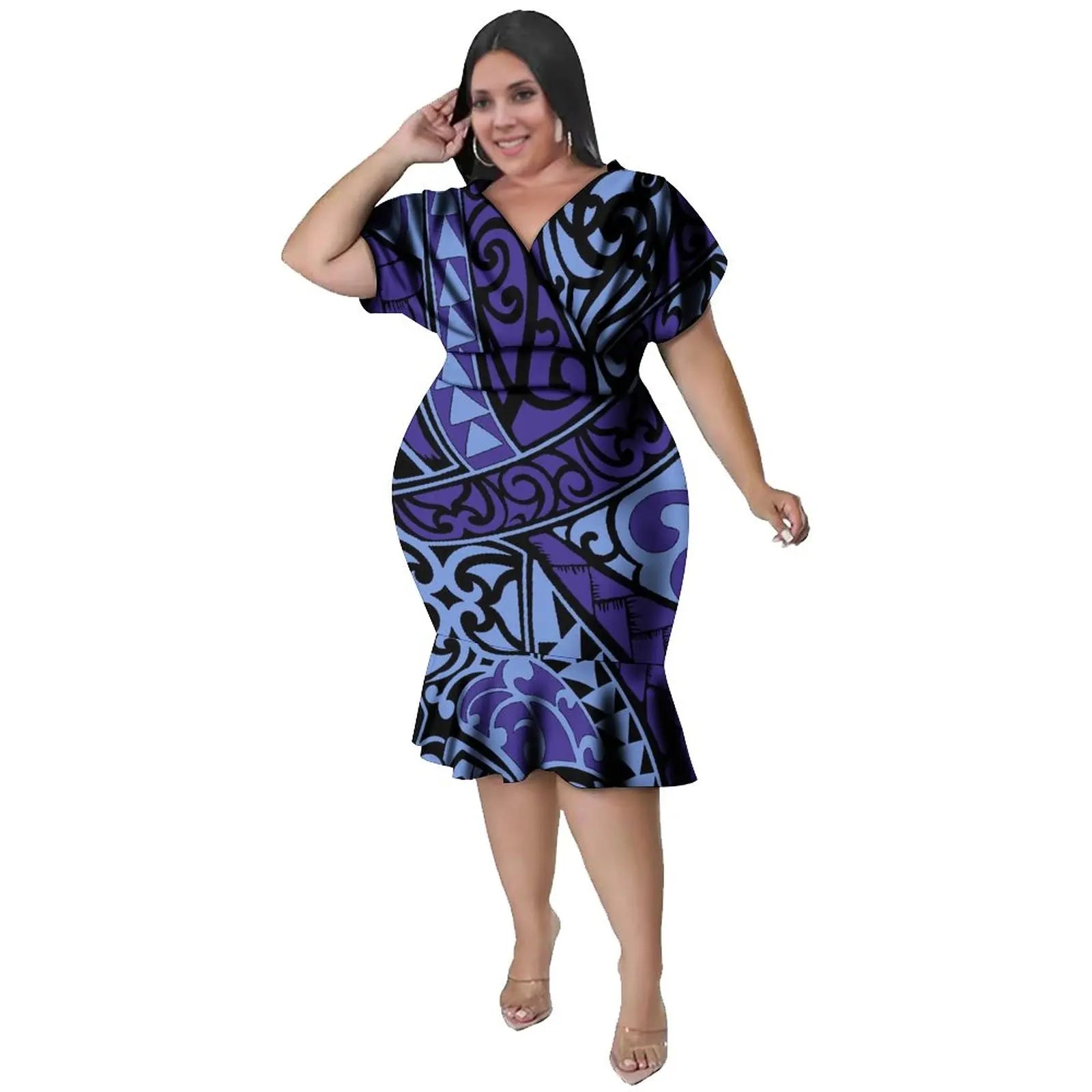 Pacific Island Curvy Plus Size Dress