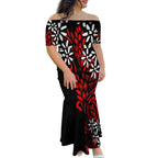 Tropical Island Off Shoulder Mermaid Dress