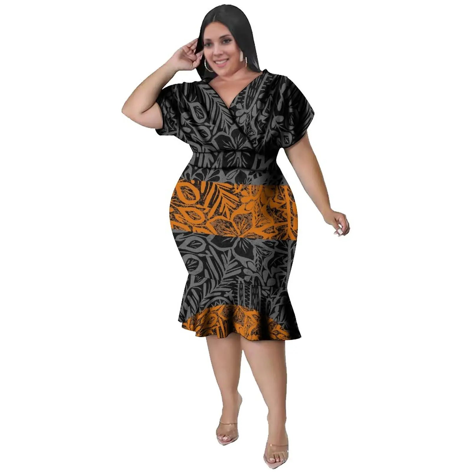 Pacific Island Curvy Plus Size Dress