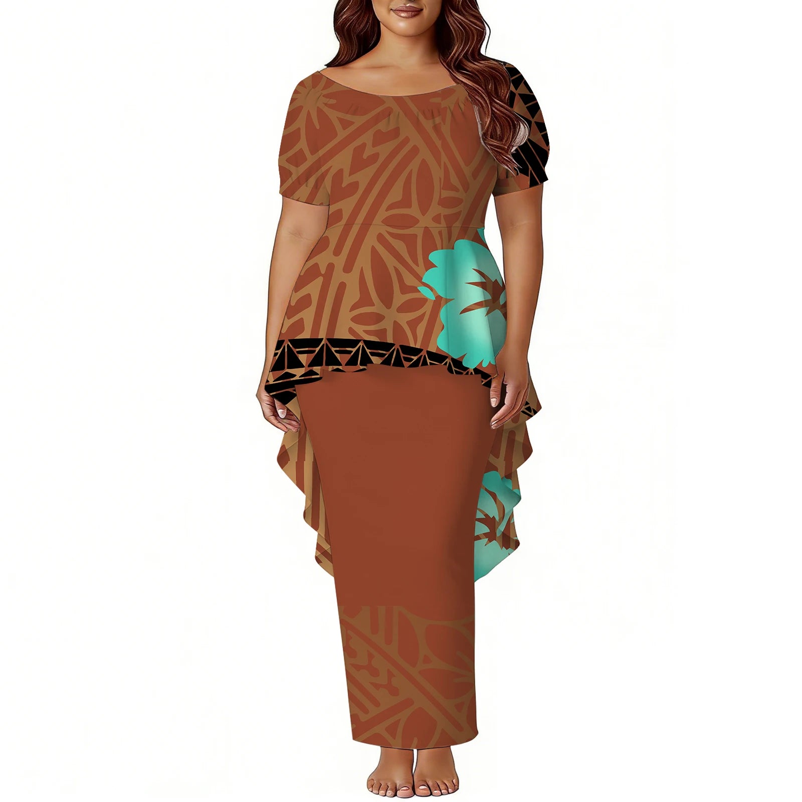 Tropical Island Two Piece Mermaid Dress