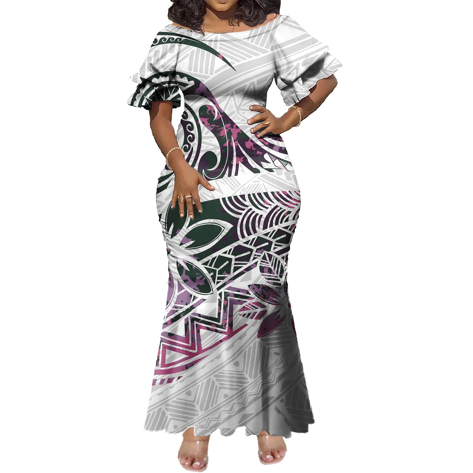 Tropical Island Curvy Mermaid Dress