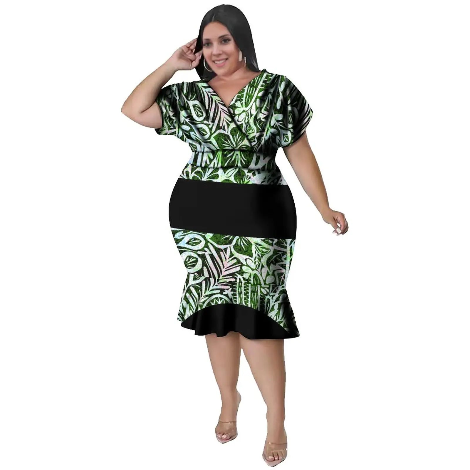 Pacific Island Curvy Plus Size Dress
