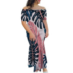 Tropical Island Off Shoulder Mermaid Dress