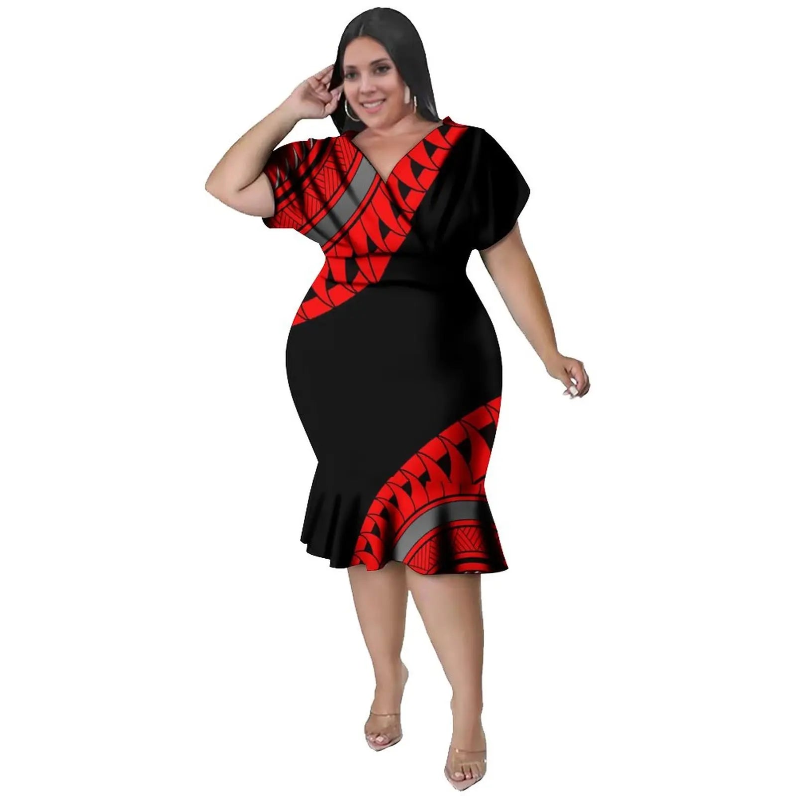 Pacific Island Curvy Plus Size Dress