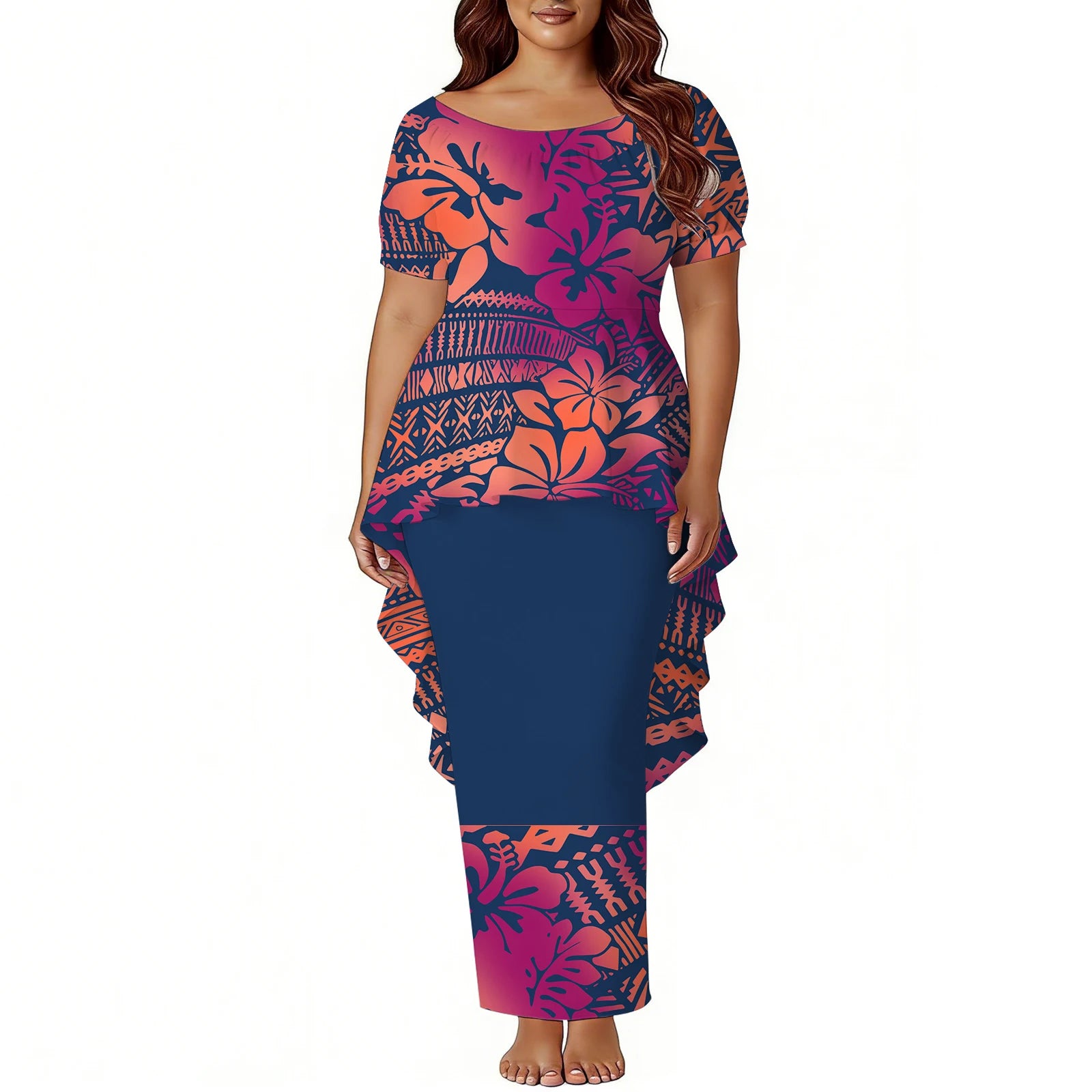 Tropical Island Two Piece Mermaid Dress