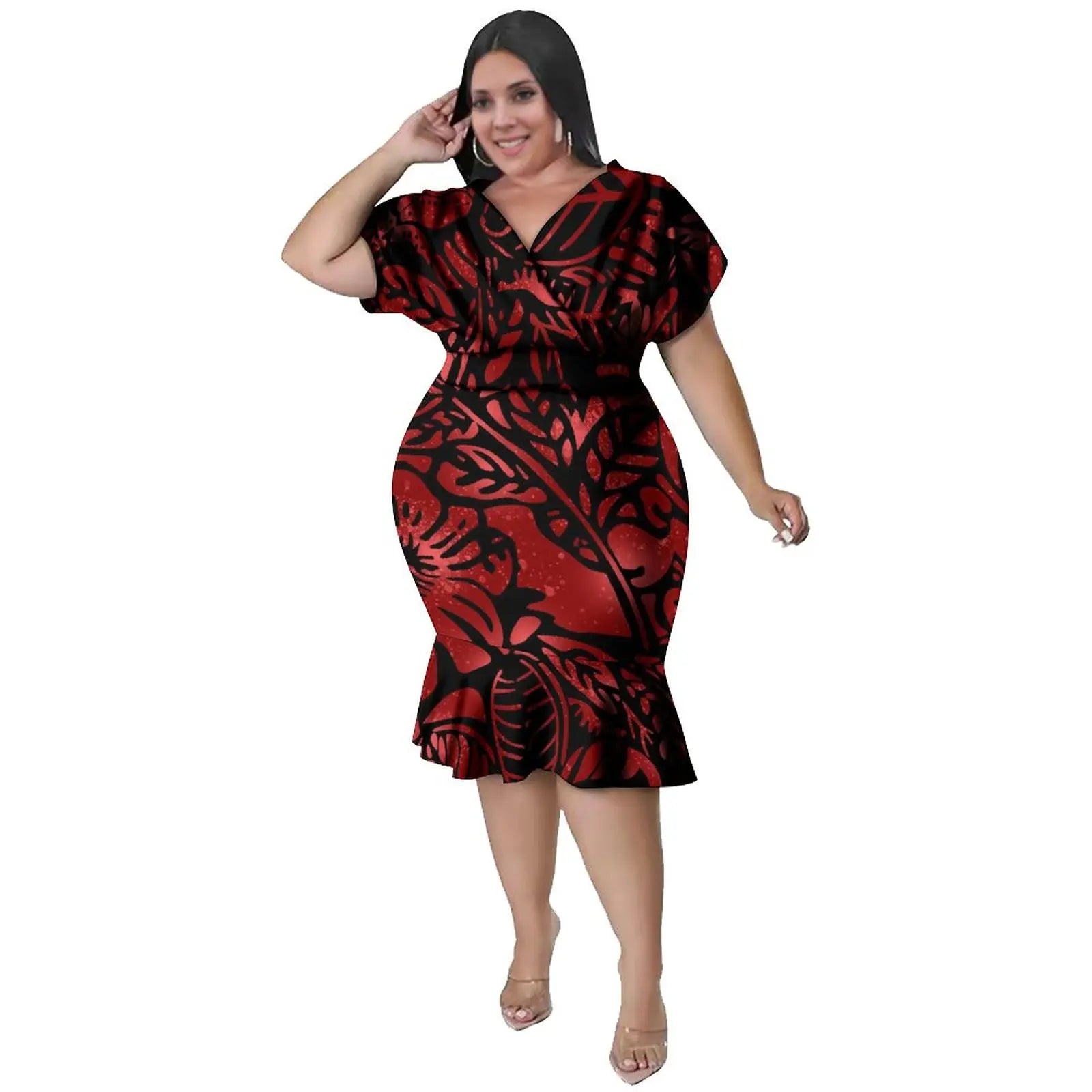 Pacific Island Curvy Plus Size Dress