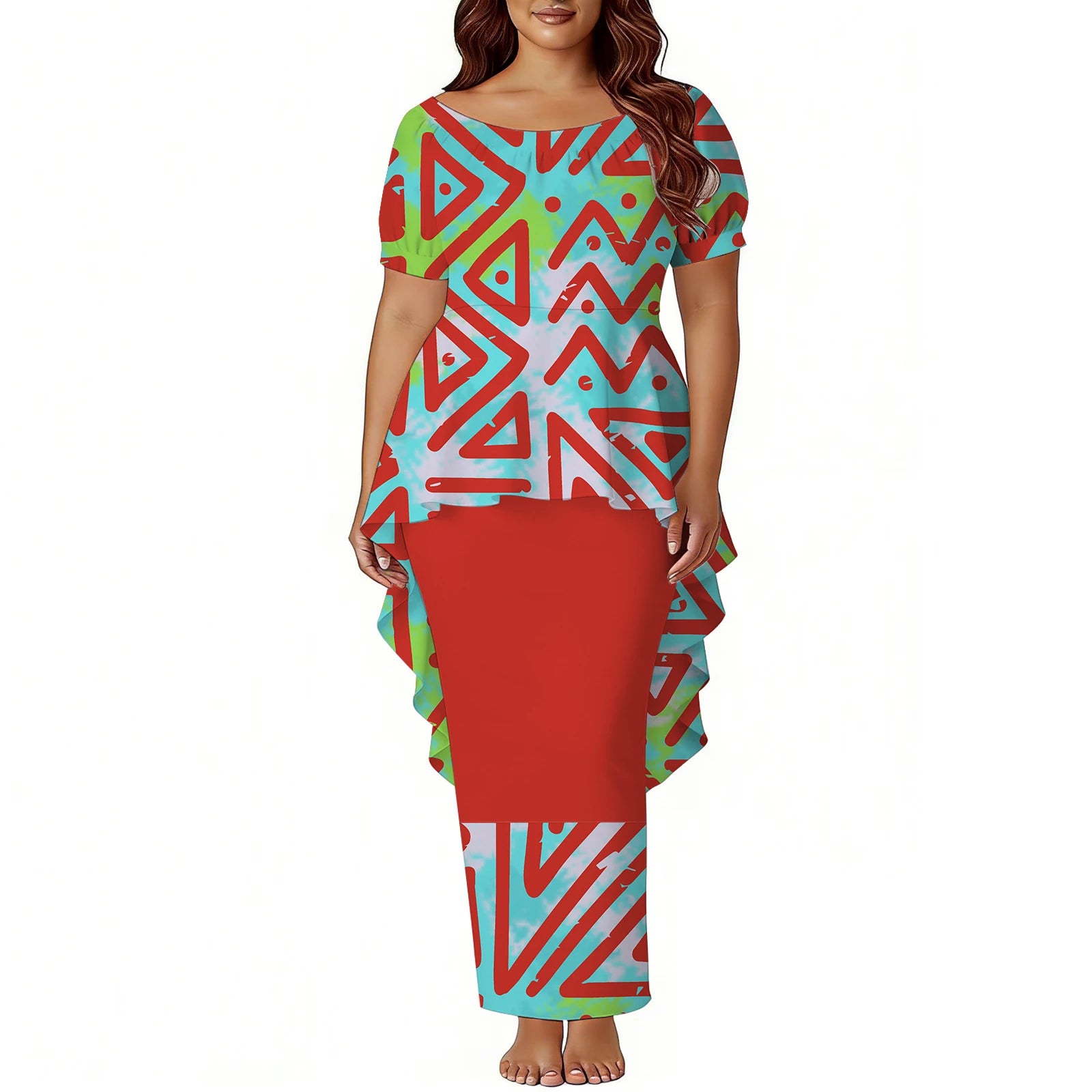 Tropical Island Two Piece Mermaid Dress
