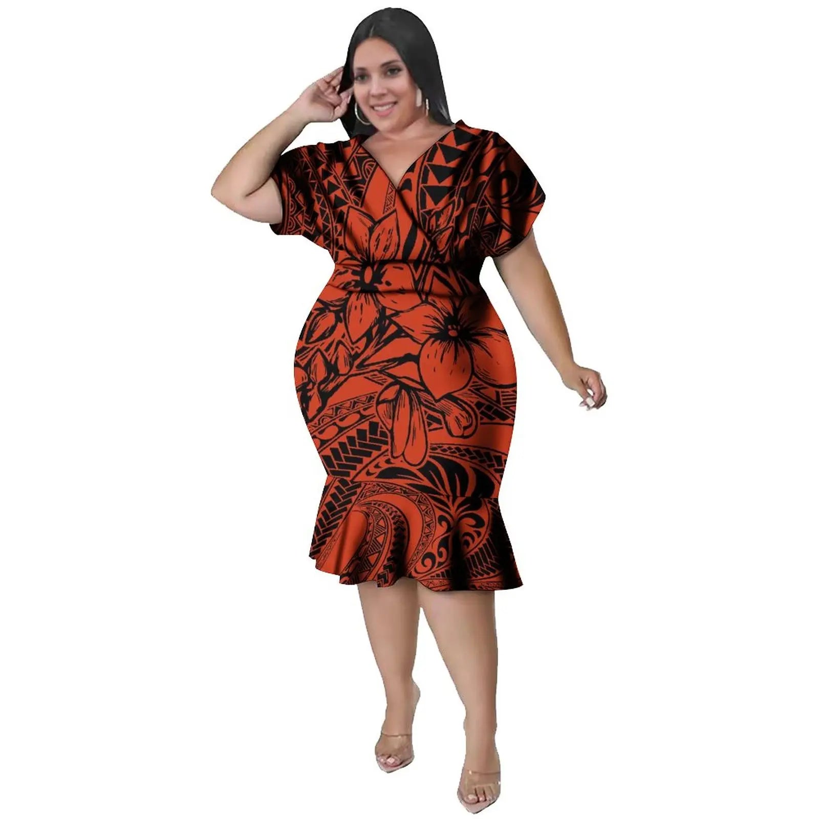 Pacific Island Curvy Plus Size Dress