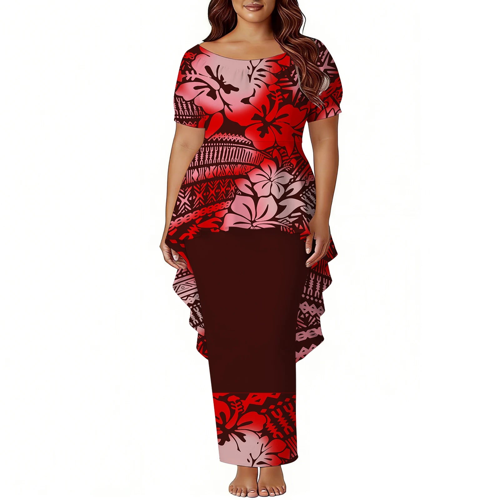 Tropical Island Two Piece Mermaid Dress