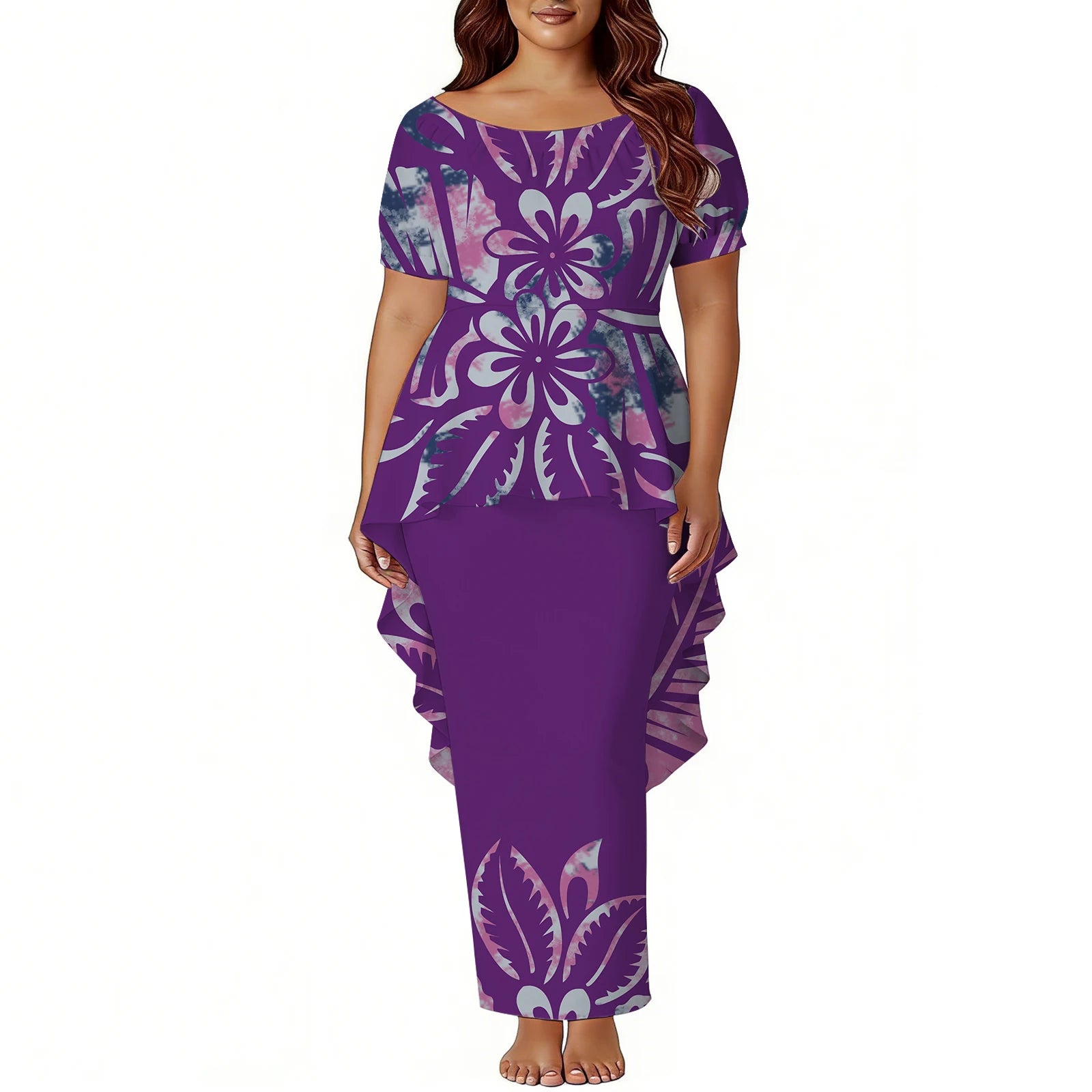 Tropical Island Two Piece Mermaid Dress