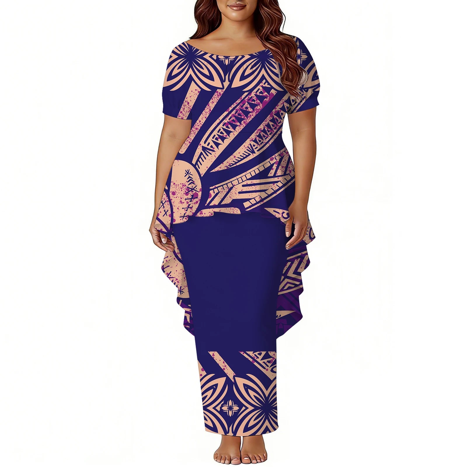 Tropical Island Two Piece Mermaid Dress