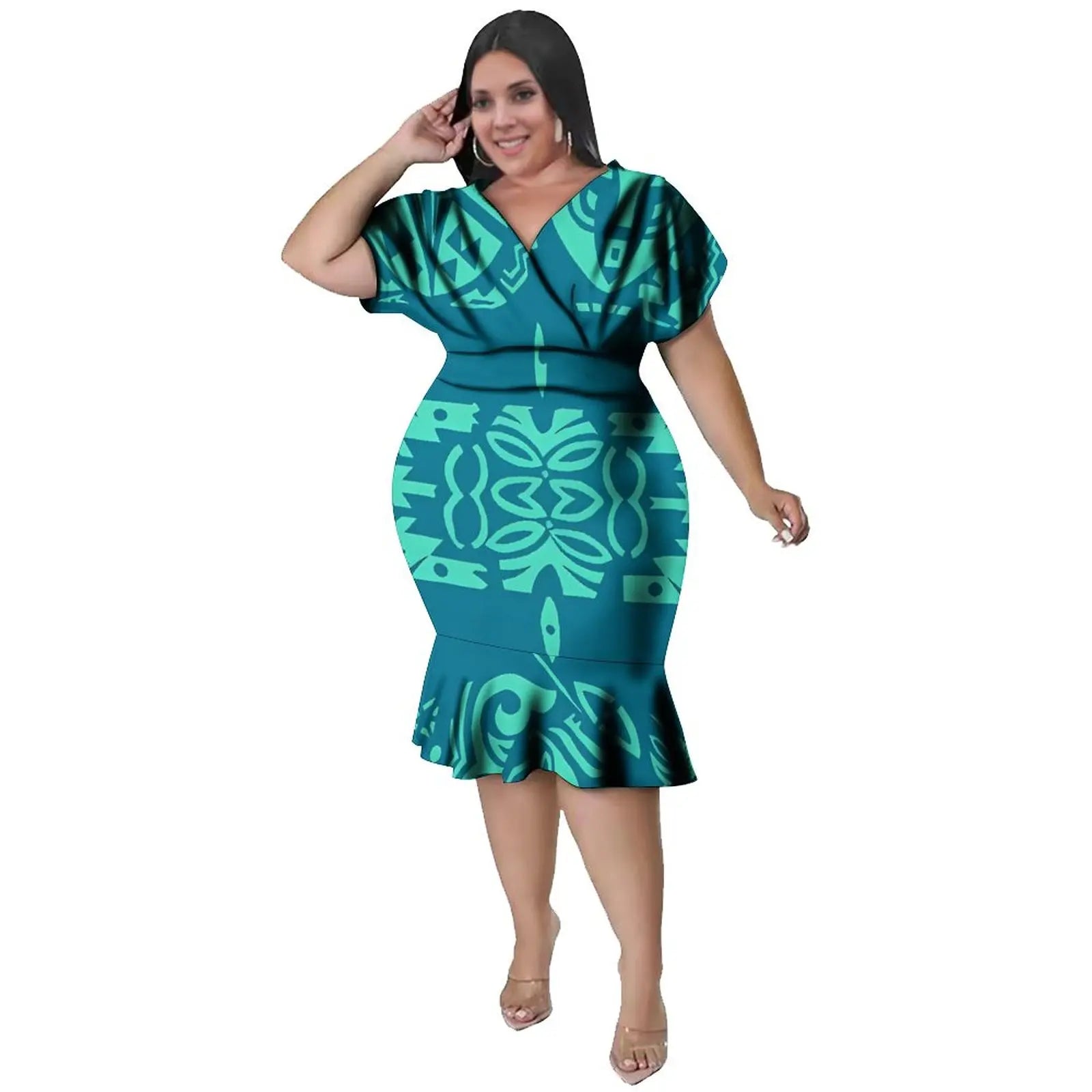 Pacific Island Curvy Plus Size Dress
