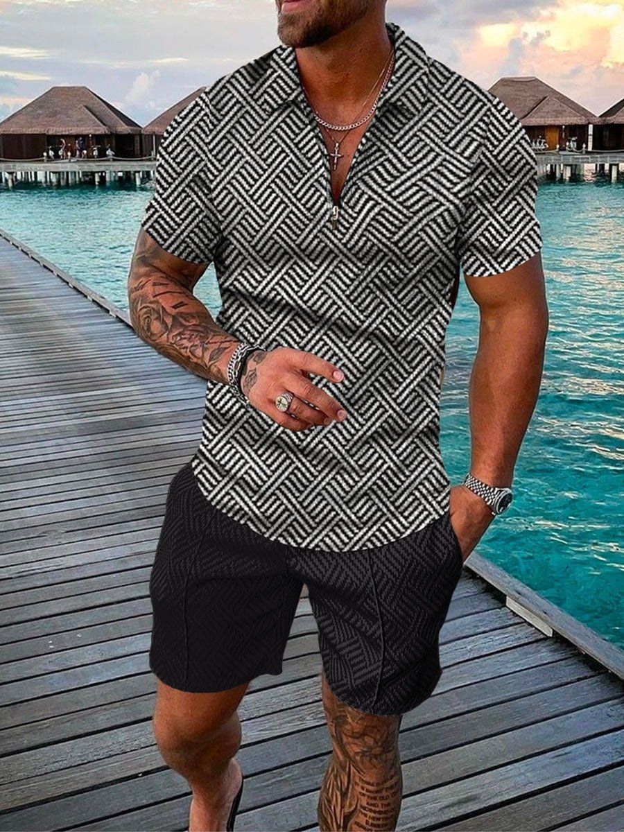 Men's Smart Casual Two Piece Set