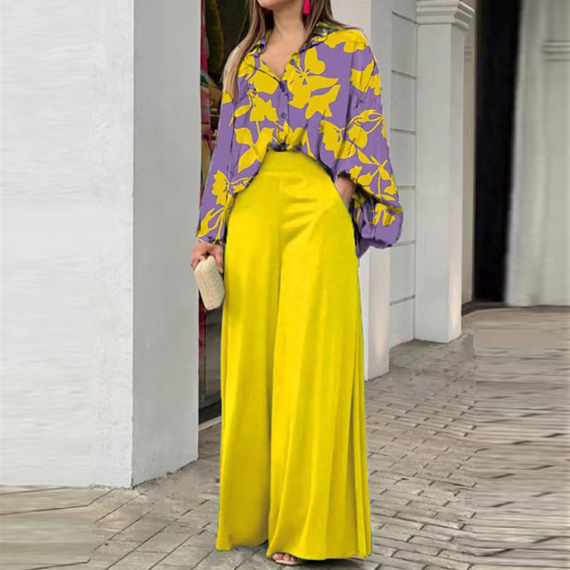 Women's Floral Two Piece Suit