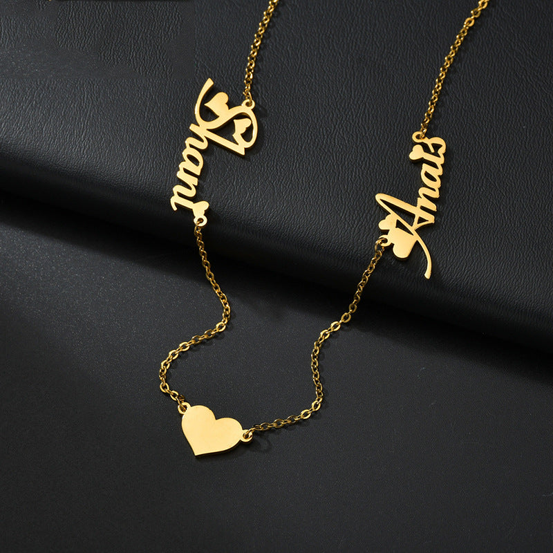 Customized Name Heart Necklace