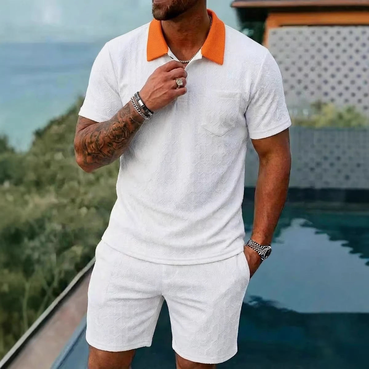 Men's Smart Casual Two Piece Set